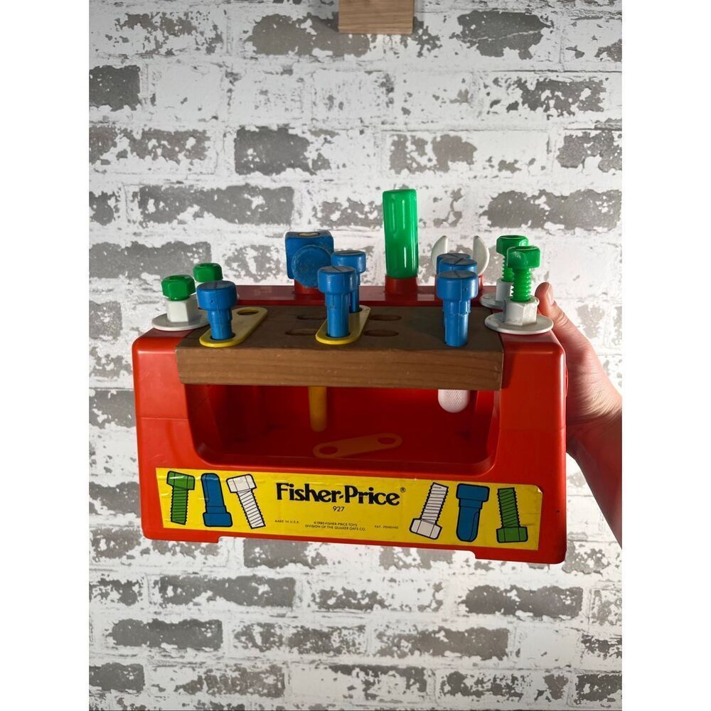 Fisher price | kids vintage toy tool set with tools